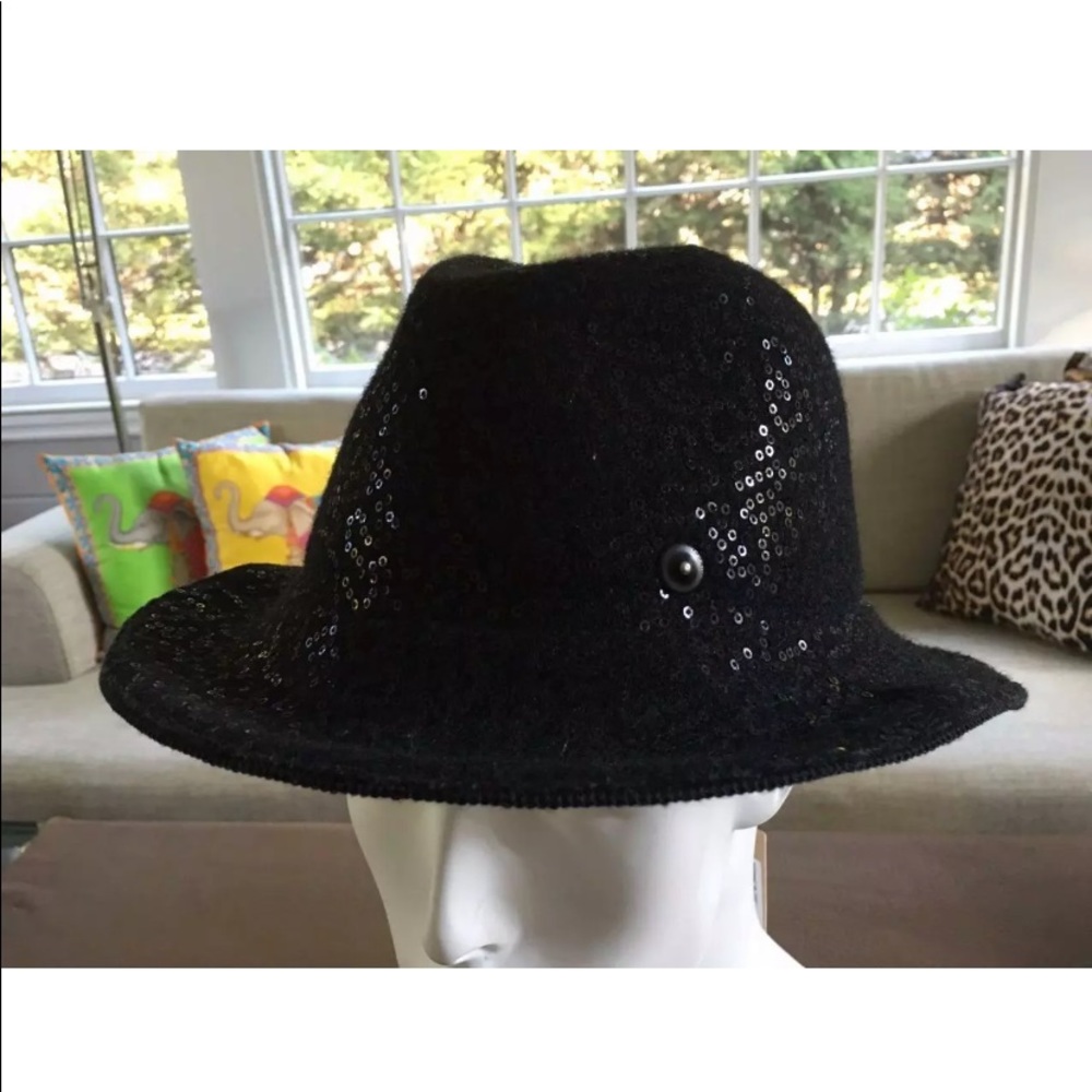 Diesel Corinda Black glitter Hat cap 100% wool Size II